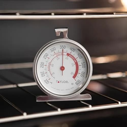 Taylor Large Dial Oven Thermometer, Silver 100-600°F (40-315°C) | NSF Certified for Kitchen Use thumbnail 2