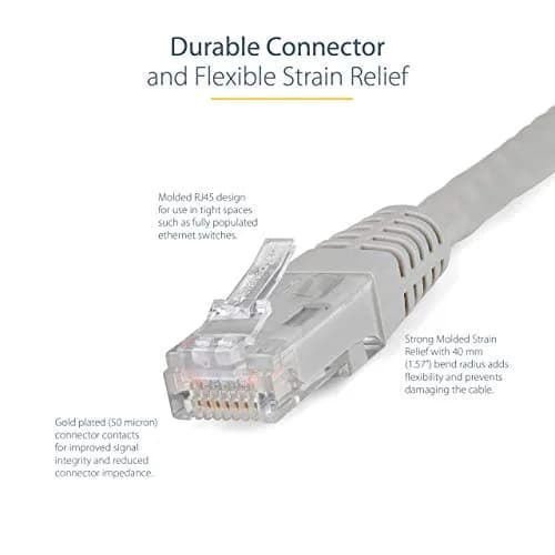 StarTech.com 25ft Cat 6 Ethernet Cable | 250MHz UTP Network Patch Cord with Strain Relief thumbnail 3