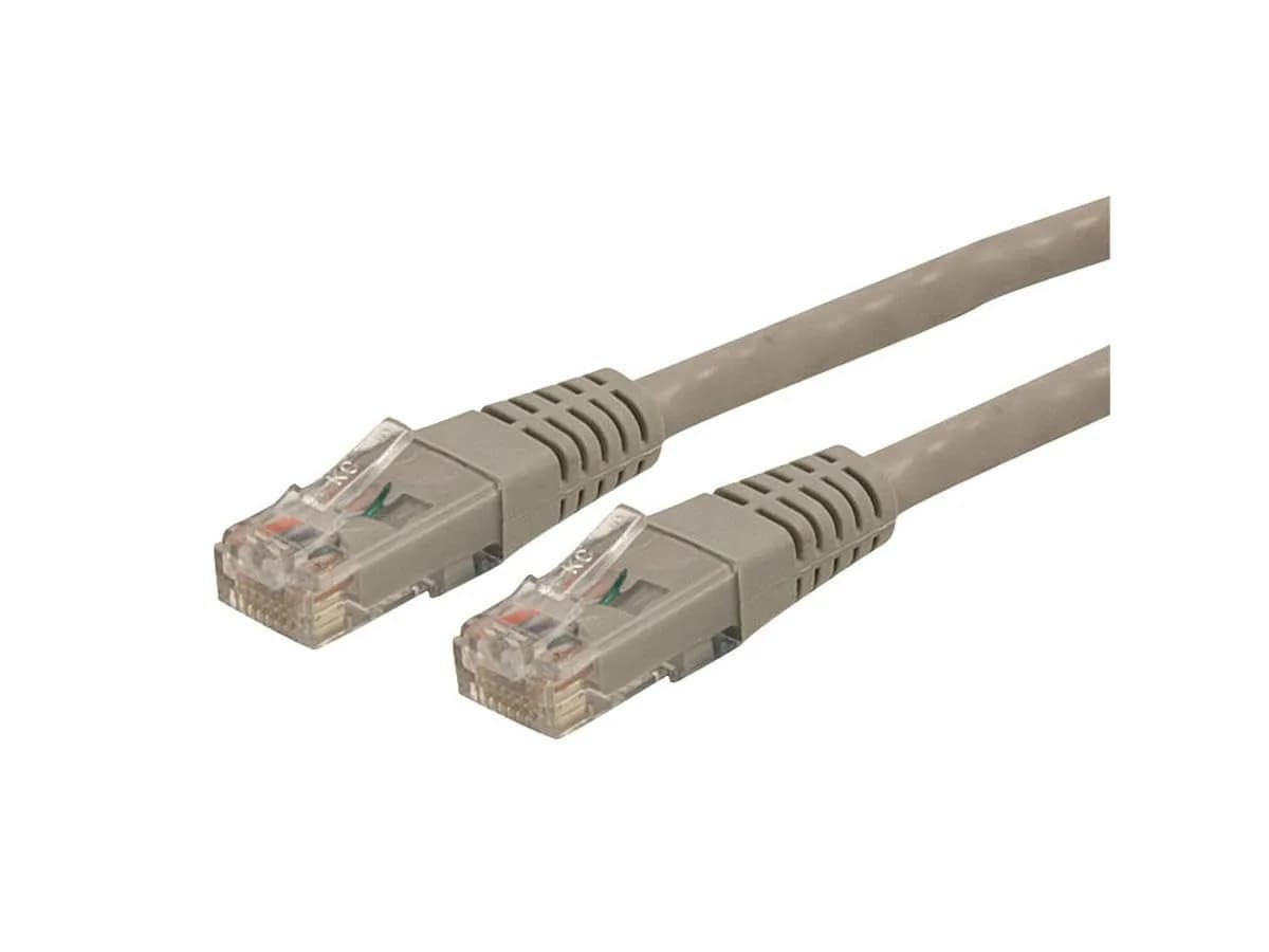 StarTech.com 25ft Cat 6 Ethernet Cable | 250MHz UTP Network Patch Cord with Strain Relief — Gray - main product image