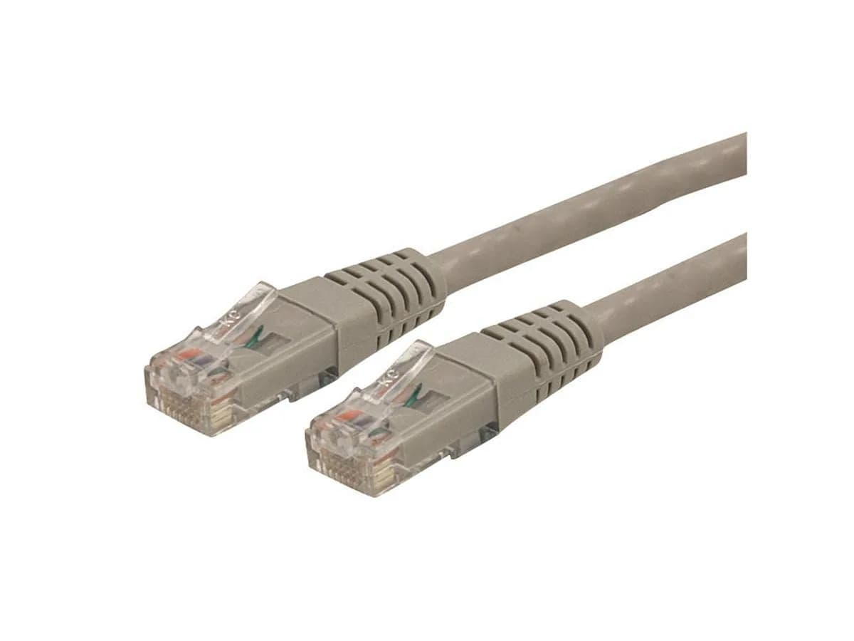 StarTech.com 25ft Cat 6 Ethernet Cable | 250MHz UTP Network Patch Cord with Strain Relief — Gray - view 2