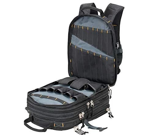 Custom Leathercraft 75-Pocket Tool Backpack | Heavy Duty, Ballistic Polyester, 75 Pockets, Padded Shoulder Straps thumbnail 6