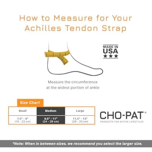 Cho-Pat Achilles Tendon Strap Large | Tendonitis Support Brace for Achilles Relief thumbnail 6