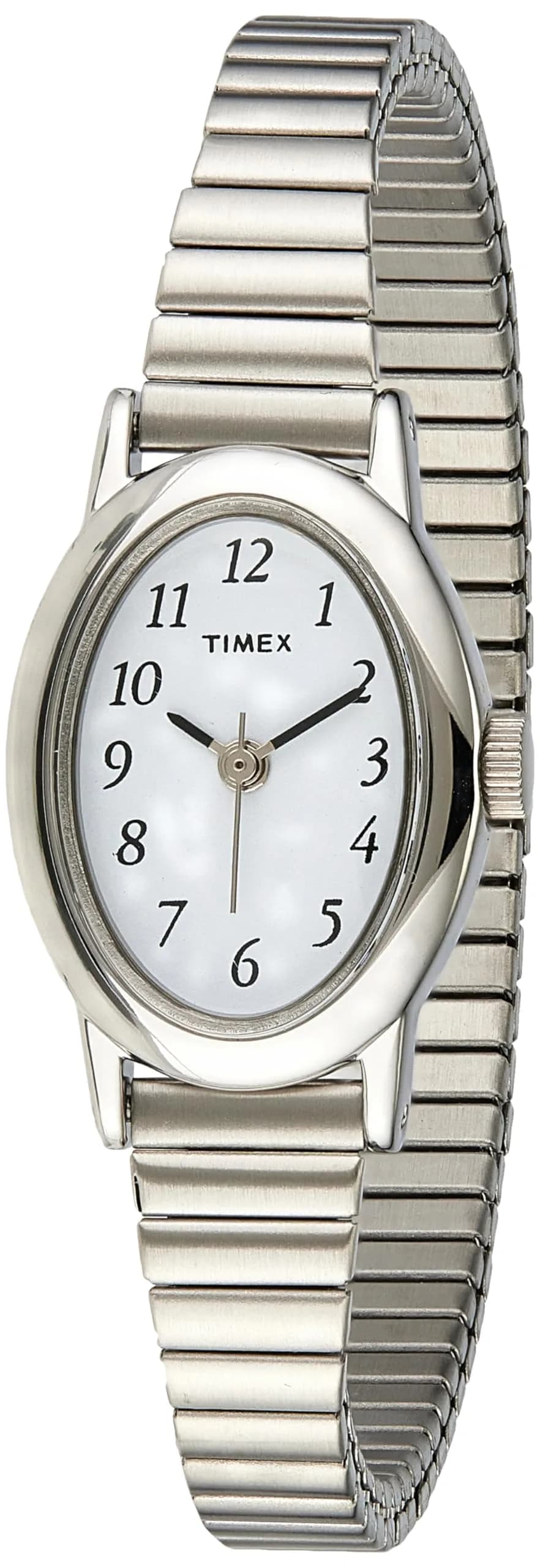 Timex Women's T2M570 Cavatina Two-Tone Stainless Steel Watch | Elegant Vintage-Inspired Design (70-120 chars) — Silver-Tone/White