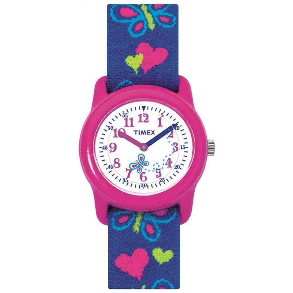 Timex Time Machines® 29mm Elastic Fabric Kids Watch | Water-Resistant & Easy to Read (70-120 chars)