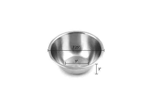 Fox Run Stainless Steel Small Mixing Bowl 7.25 x 7.25 x 3.75 inches | Durable, Dishwasher Safe thumbnail 2