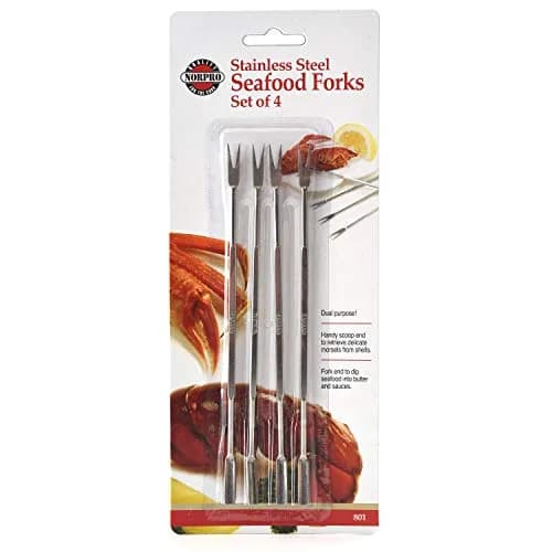 Norpro Seafood Forks 6.75" | Stainless Steel Shellfish Pick Set thumbnail 9