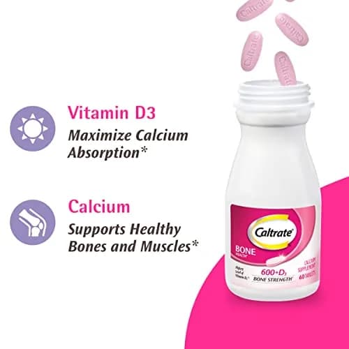 Caltrate 600 Plus D3 Calcium and Vitamin D Supplement Tablets 120 Count | Supports Bone Health thumbnail 5
