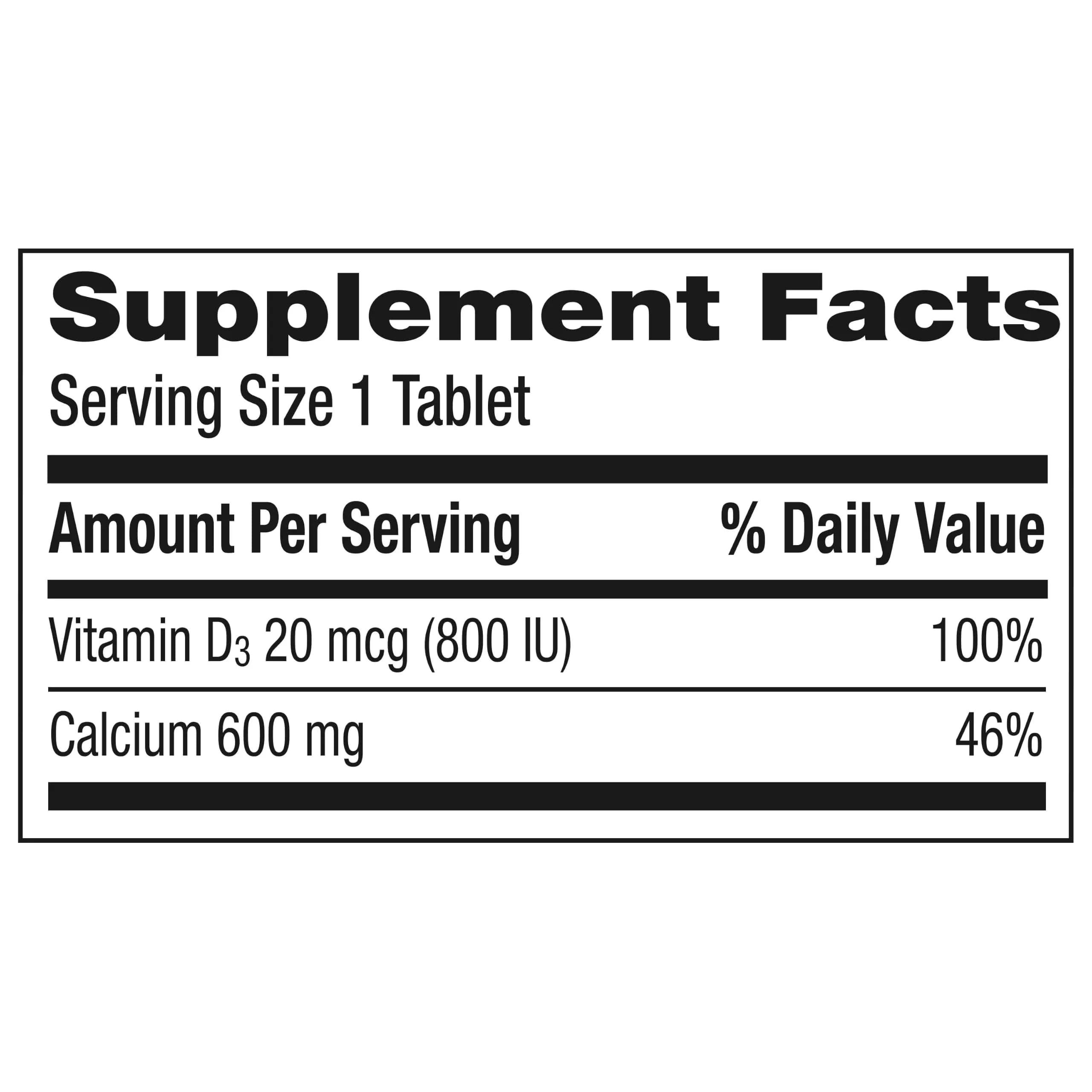 Caltrate 600 Plus D3 Calcium and Vitamin D Supplement Tablets 120 Count | Supports Bone Health - view 9