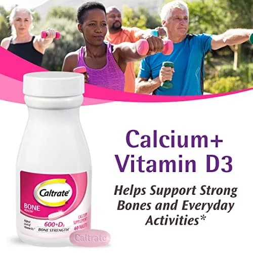 Caltrate 600 Plus D3 Calcium and Vitamin D Supplement Tablets 120 Count | Supports Bone Health thumbnail 2