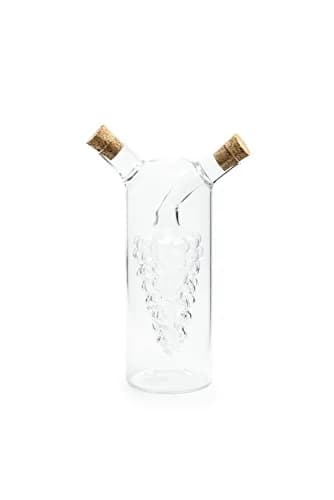 Fox Run Grape Motif Oil and Vinegar Dispenser Bottle | Clear Borosilicate Glass, 8.5oz thumbnail 4