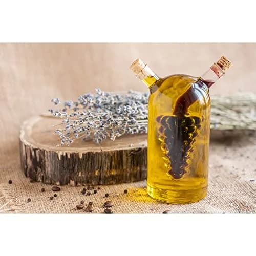 Fox Run Grape Motif Oil and Vinegar Dispenser Bottle | Clear Borosilicate Glass, 8.5oz thumbnail 6