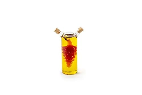 Fox Run Grape Motif Oil and Vinegar Dispenser Bottle | Clear Borosilicate Glass, 8.5oz thumbnail 3
