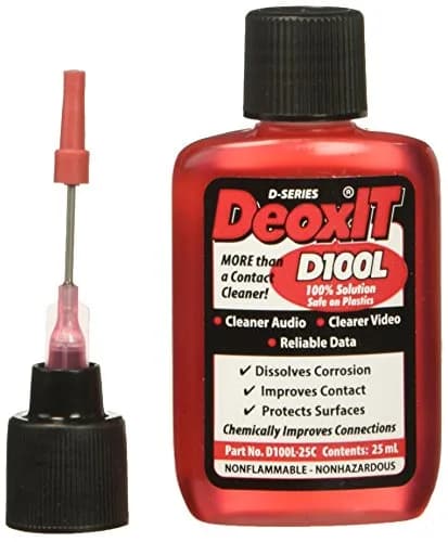 CAIG LABORATORIES DeoxIT D100L-25C Precision Needle Applicator 25ml (0.85 Fl Oz) | Cleans, Deoxidizes, Lubricates, Protects Electrical Connections thumbnail 1