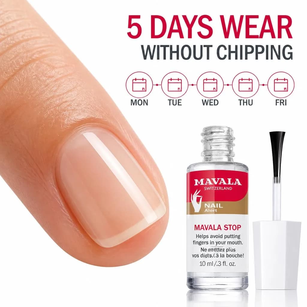 Mavala Stop Deterrent Nail Polish Treatment 10ml (0.3 Fl Oz) | Bitter Taste Stops Nail Biting - view 4