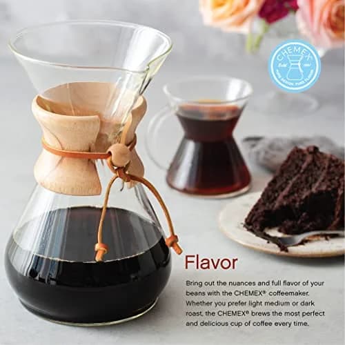 Chemex 6-Cup Classic Series Glass Pour-Over Coffeemaker | Elegant, Sediment-Free Coffee (70-120 chars) thumbnail 3