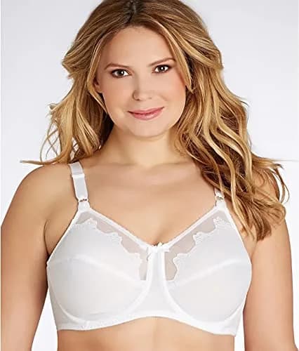 Bali Flower Underwire Support Bra 44C White | Full Coverage, Support & Comfort thumbnail 3