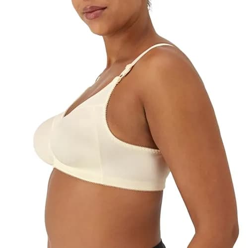 Bali Double Support Wireless Bra, Cream, 38D | Full Coverage, Moisture-Wicking Comfort thumbnail 2