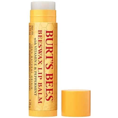 Burt's Bees Original Beeswax Moisturizing Lip Balm 0.15 Oz | Nourishes Dry Lips with Vitamin E & Peppermint thumbnail 1