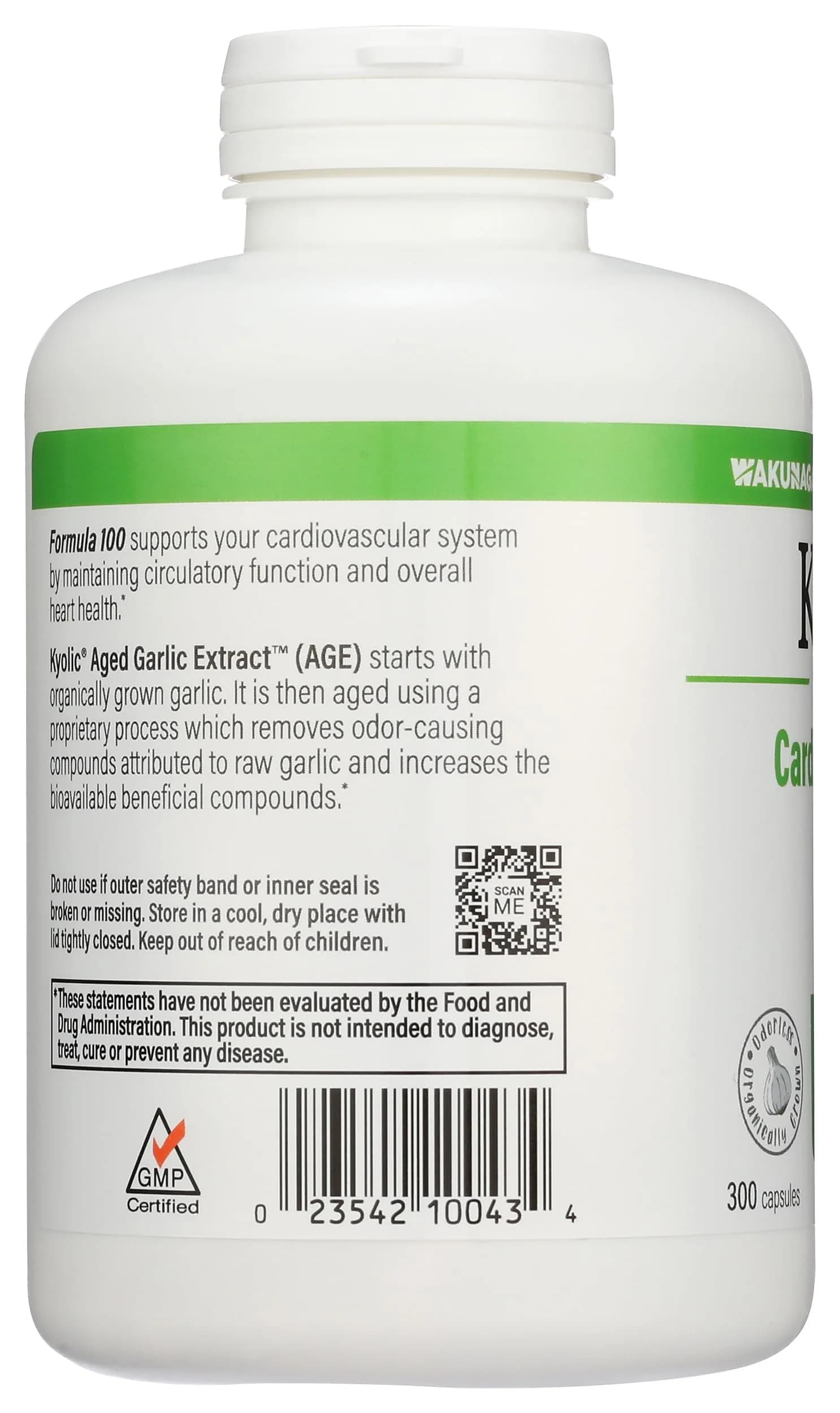 Kyolic Aged Garlic Extract Formula 100 Capsules | Cardiovascular Health Support, 300 Count (150 Servings) - view 5