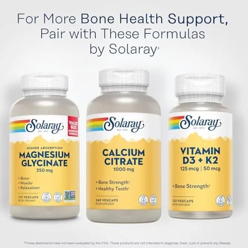 SOLARAY Calcium Citrate 1000 mg 240 Count | Bone & Teeth Support, Gentle Digestion Formula, 60 Servings, Vegan, Lab Verified thumbnail 6