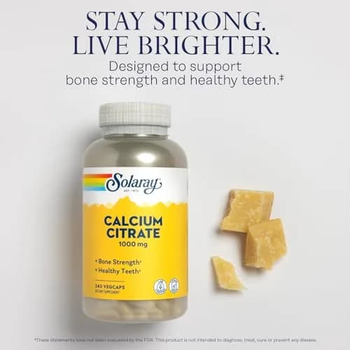 SOLARAY Calcium Citrate 1000 mg 240 Count | Bone & Teeth Support, Gentle Digestion Formula, 60 Servings, Vegan, Lab Verified thumbnail 3