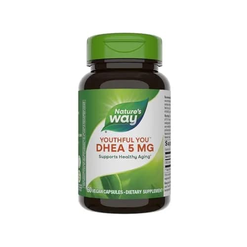 Nature's Way Youthful You DHEA 5 Mg Vegan Capsules 60 Count | Supports Healthy Aging & Hormone Production thumbnail 1