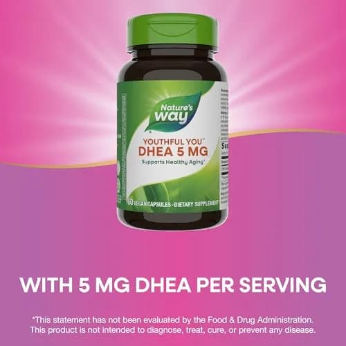 Nature's Way Youthful You DHEA 5 Mg Vegan Capsules 60 Count | Supports Healthy Aging & Hormone Production thumbnail 4