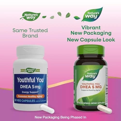 Nature's Way Youthful You DHEA 5 Mg Vegan Capsules 60 Count | Supports Healthy Aging & Hormone Production thumbnail 2