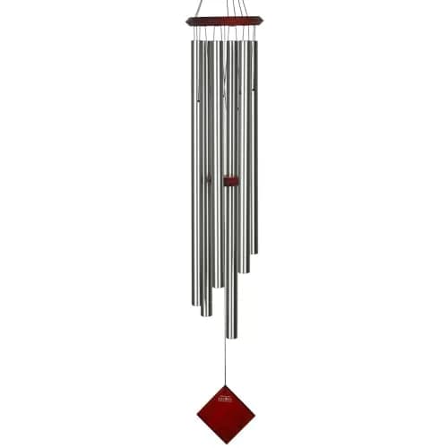 Woodstock Chimes Neptune Wind Chime 54" Silver | Deep Tone Musical Outdoor Decor thumbnail 1