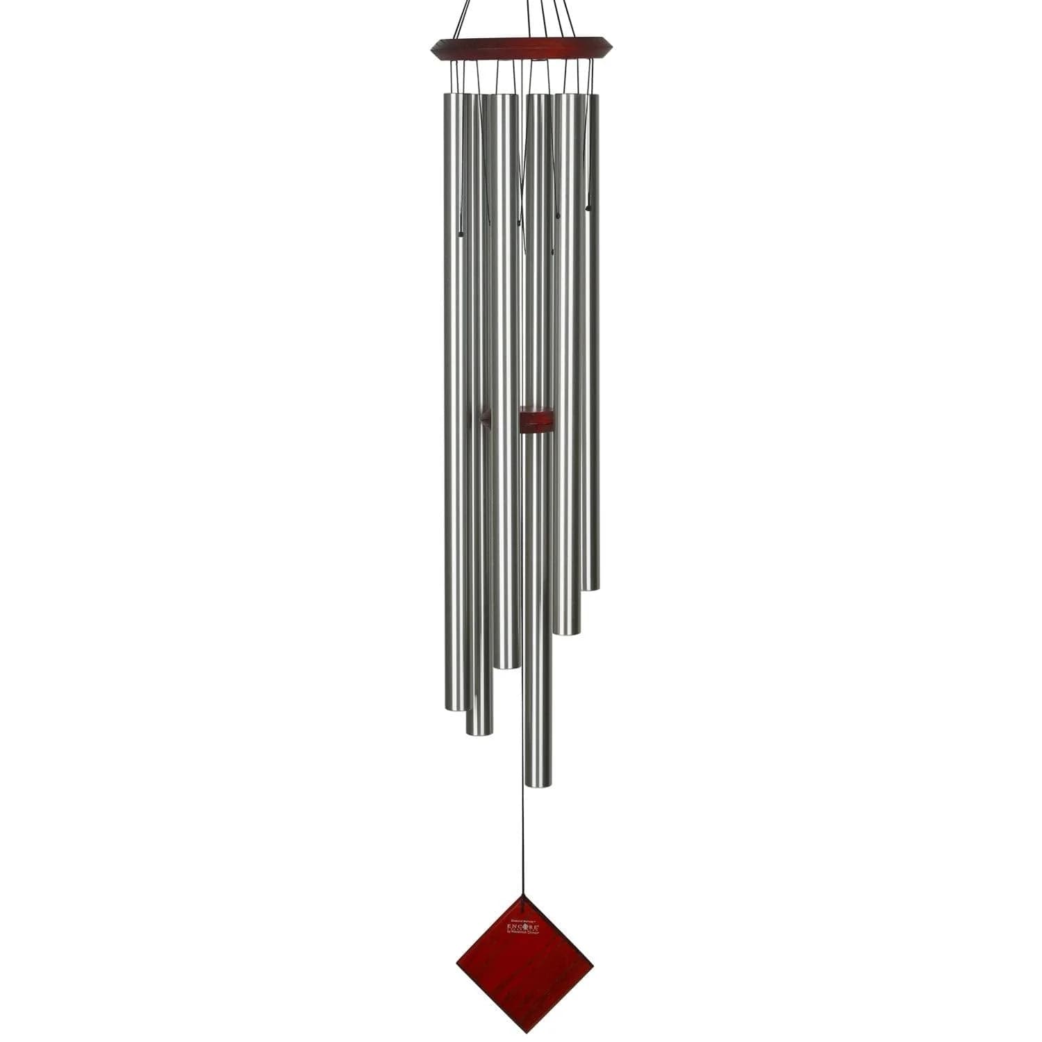 Woodstock Chimes Neptune Wind Chime 54" Silver | Deep Tone Musical Outdoor Decor