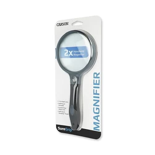 Carson SureGrip 2x Acrylic Magnifier 4.3 inch | Soft-Grip Handheld for Close Inspection thumbnail 6