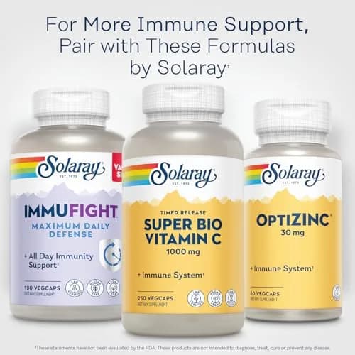 SOLARAY Super Bio Buffered Vitamin C 1000 mg Time Release | Vegan, 250 VegCaps, Supports Immunity & Heart thumbnail 6