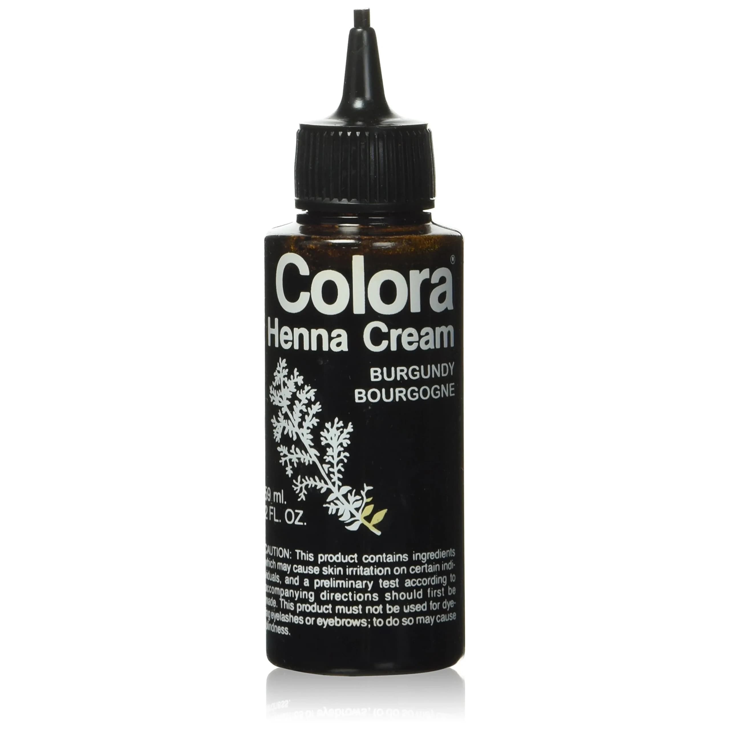Colora Henna Creme Burgundy 59ml (2 Ounce) | Semi-Permanent Gray Coverage Hair Color