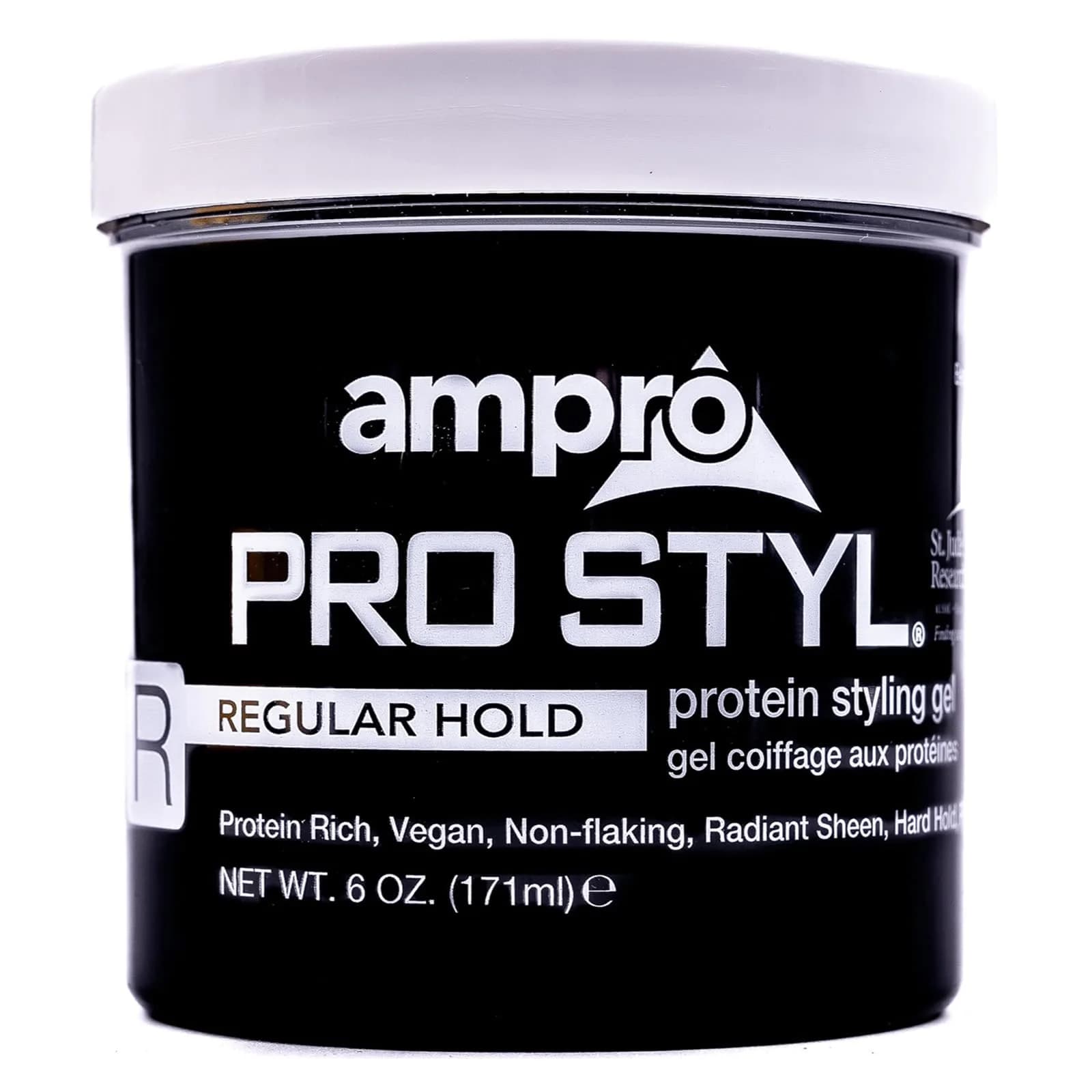AmPro Pro Styl Styling Gel - Protects & Strengthens Hair - Non-Flaking, Alcohol Free, Vegan - Flexible, Touchable Hold - 6 oz — 6 Ounce