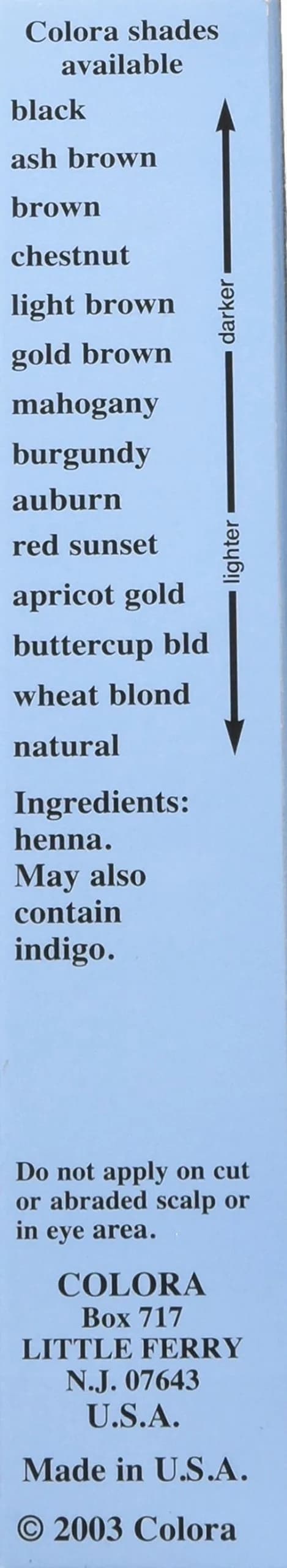 Colora Henna Powder Gold Brown Hair Color 2.9 oz (82 g) | Natural Organic Conditioner & Thickener - view 3