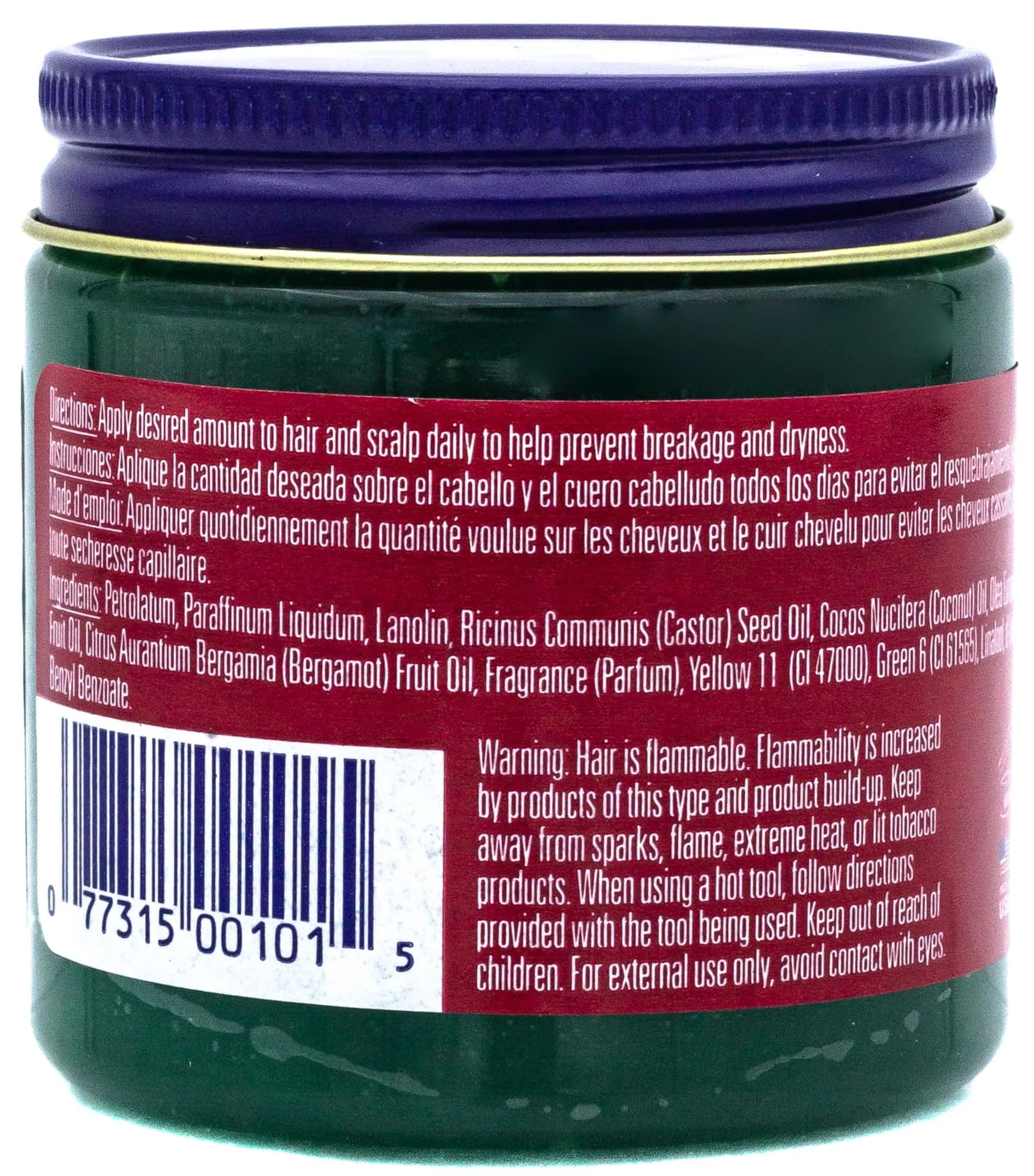 DAX Bergamot Pomade for Dry Hair 103.5 ml (3.5 oz) | Strong Hold, Glossy Finish - view 3