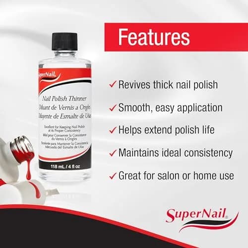 SuperNail Gel Nail Polish Thinner 118ml (4 fl oz) | Revives Thickened Lacquer for Smooth Application thumbnail 4