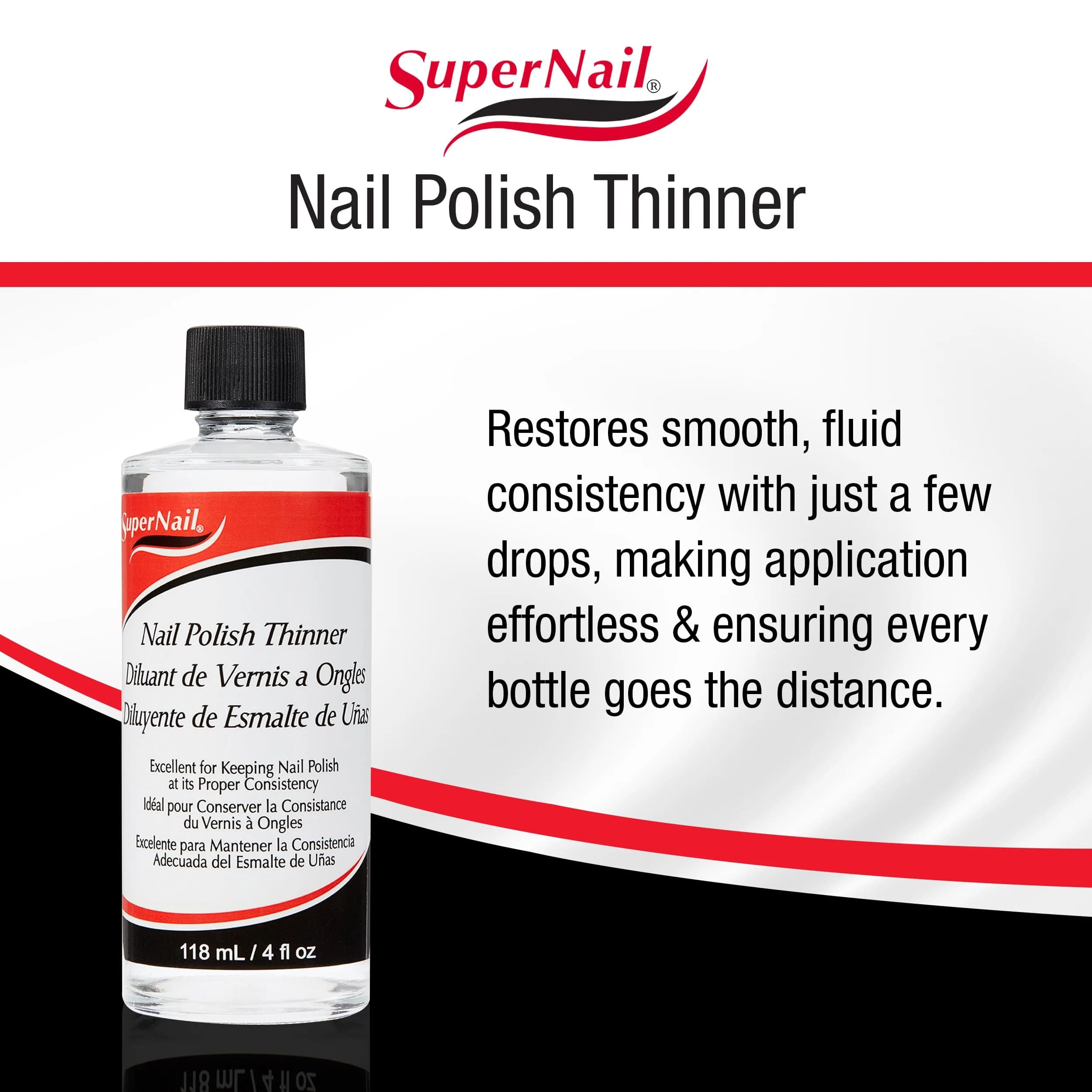 SuperNail Gel Nail Polish Thinner 118ml (4 fl oz) | Revives Thickened Lacquer for Smooth Application - view 3
