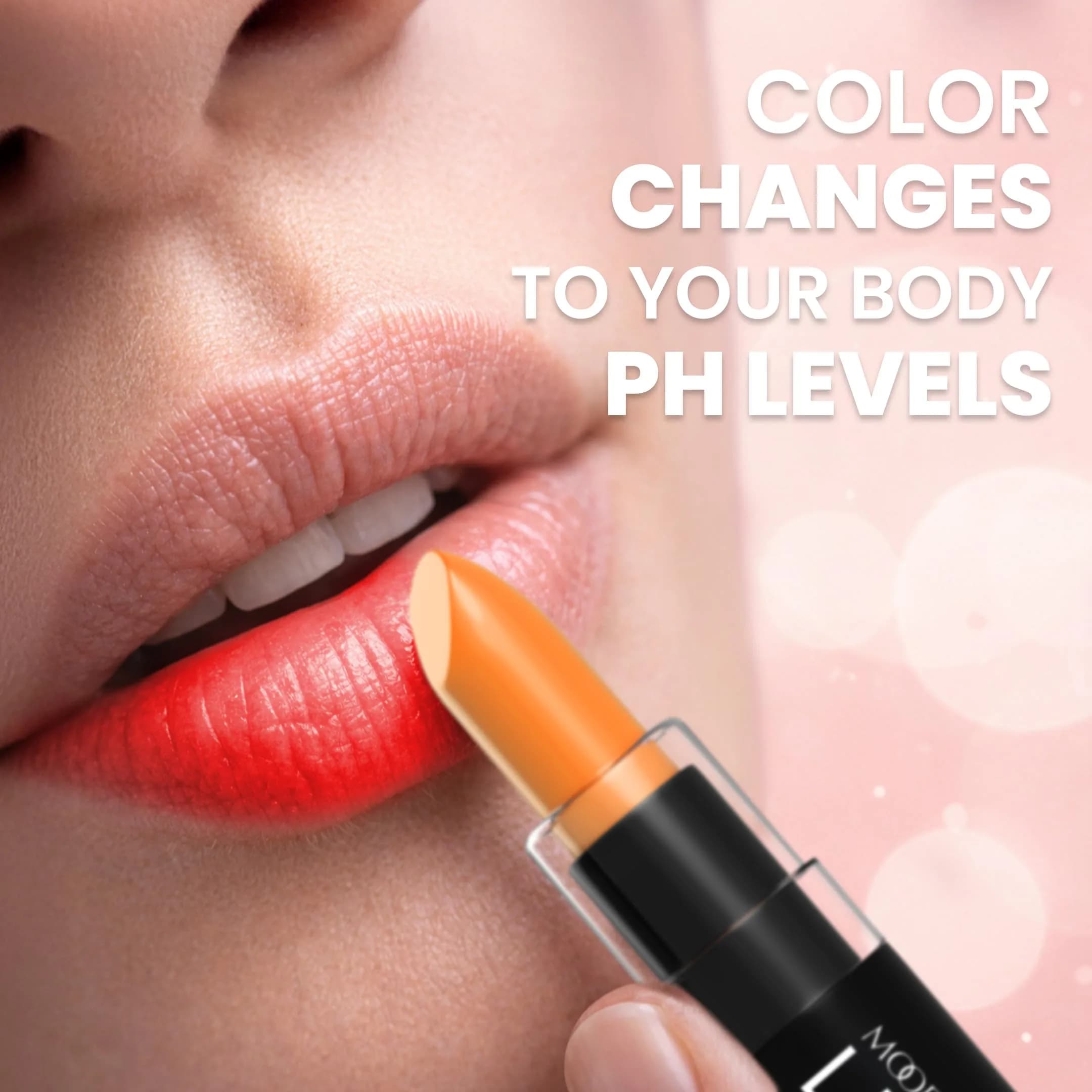 MOODmatcher LIVAURA Color Changing Lipstick Orange 0.12 oz (3.4g) | Personalized Lip Color with Aloe Vera & Vitamin E - view 6