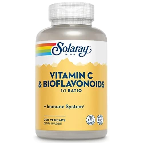 SOLARAY Vitamin C 500 mg with Citrus Bioflavonoids | Supports Immunity & Skin (70-120 chars) thumbnail 1