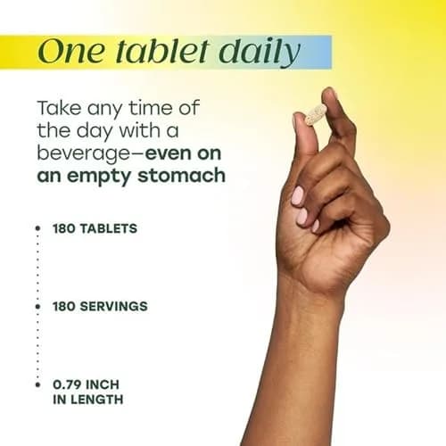 MegaFood One Daily Multivitamin for Women & Men, 180 Tablets | Supports Immunity & Bone Health thumbnail 5