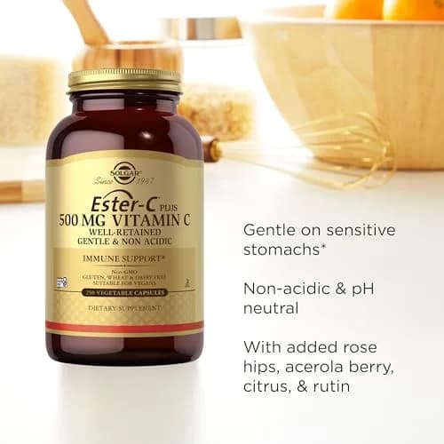 Solgar Ester-C Plus 500 mg Vitamin C (Ascorbate Complex) | Gentle, Non Acidic & Immune Support (70-120 chars) thumbnail 5