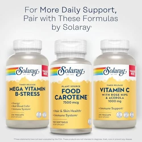 SOLARAY Plant Source Food Carotene 25000 IU | Supports Vision & Skin Health thumbnail 6