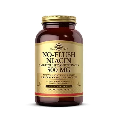 Solgar No-Flush Niacin 500 mg | No-Flush Delivery | 250 Vegetable Capsules thumbnail 1