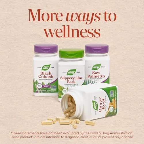 Nature's Way Ginger Root Capsules 1100 mg per Serving, Vegan, 100 Count | Supports Digestive Comfort & Reduces Nausea thumbnail 8