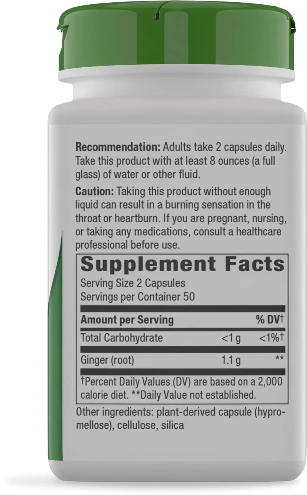 Nature's Way Ginger Root Capsules 1100 mg per Serving, Vegan, 100 Count | Supports Digestive Comfort & Reduces Nausea - view 9