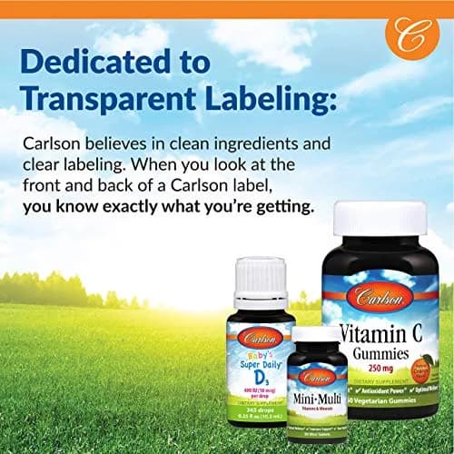 Carlson Moly-B, Metabolism Support, 300 Vegetarian Tablets | Supports Fat & Carbohydrate Metabolism thumbnail 7