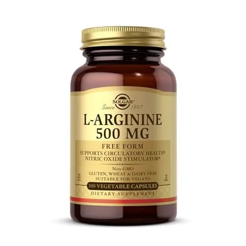 Solgar L-Arginine 500 mg Vegetable Capsules | Nitric Oxide Stimulator for Heart Health (100 Count) thumbnail 1