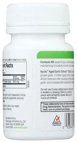 Kyolic Aged Garlic Extract Formula 100 Tablets | Cardiovascular Health Support 100 Count (50 Servings) thumbnail 4