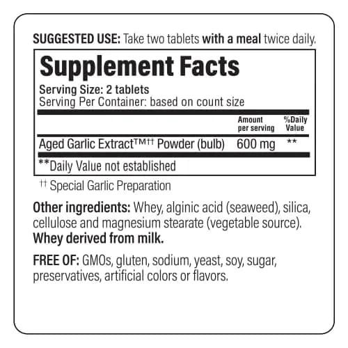 Kyolic Aged Garlic Extract Formula 100 Tablets | Cardiovascular Health Support 100 Count (50 Servings) thumbnail 5